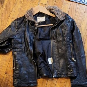 Jessica Simpson faux leather jacket size M 10/12